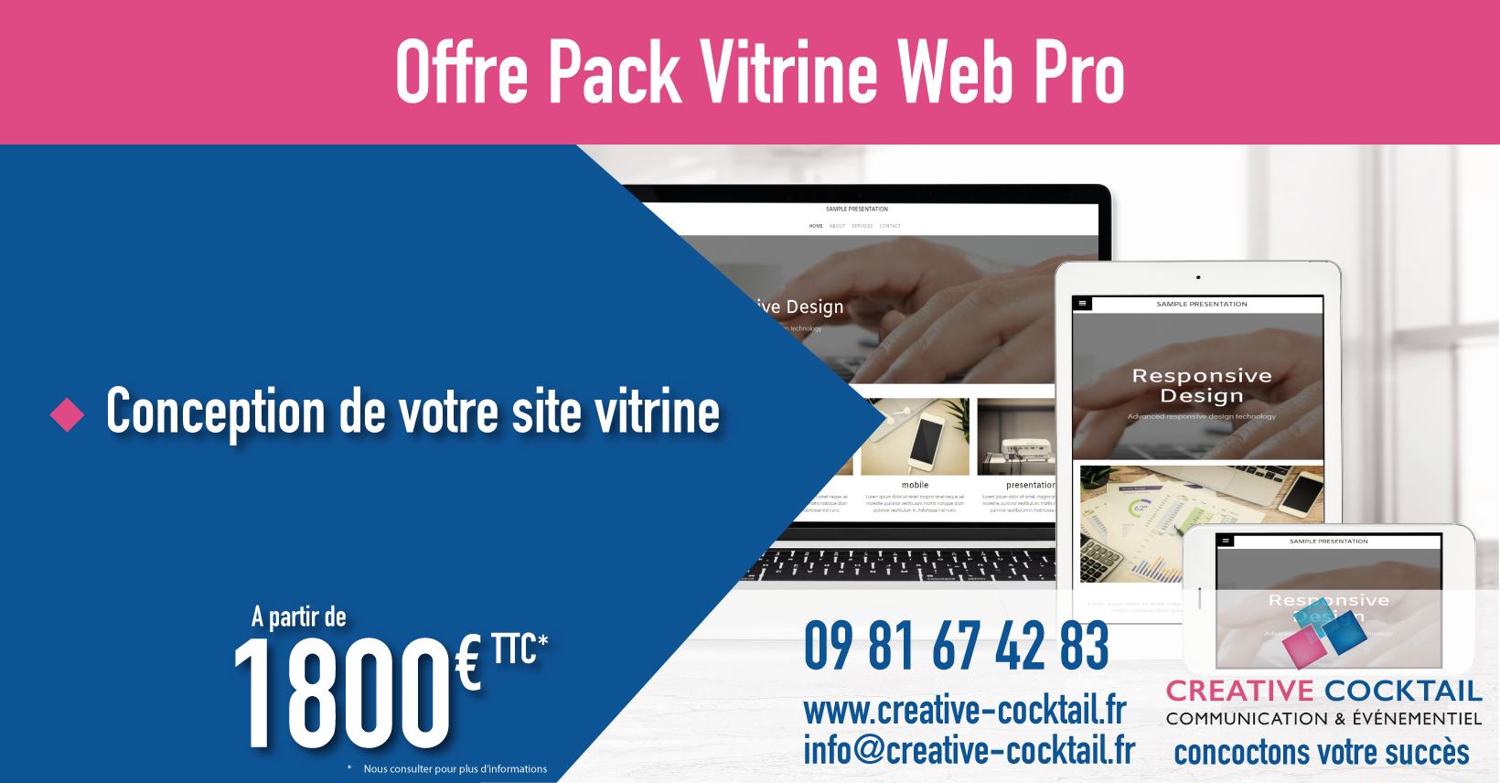 Offre Pack Vitrine Web Pro
